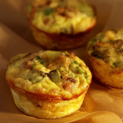 Mini Mushroom and Sausage Quiches